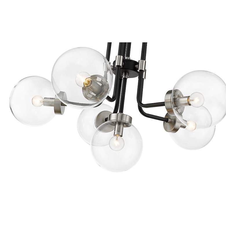 Image 6 Z-Lite Parsons 27" Wide Black and Nickel 6-Globe Light Chandelier more views