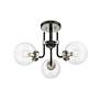 5_Z-Lite Parsons 3 Light Semi Flush Mount in Matte Black + Brushed Nickel more views