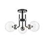 7_Z-Lite Parsons 3 Light Semi Flush Mount in Matte Black + Brushed Nickel more views