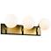 Z-Lite Parsons 3 Light Vanity in Matte Black + Olde Brass