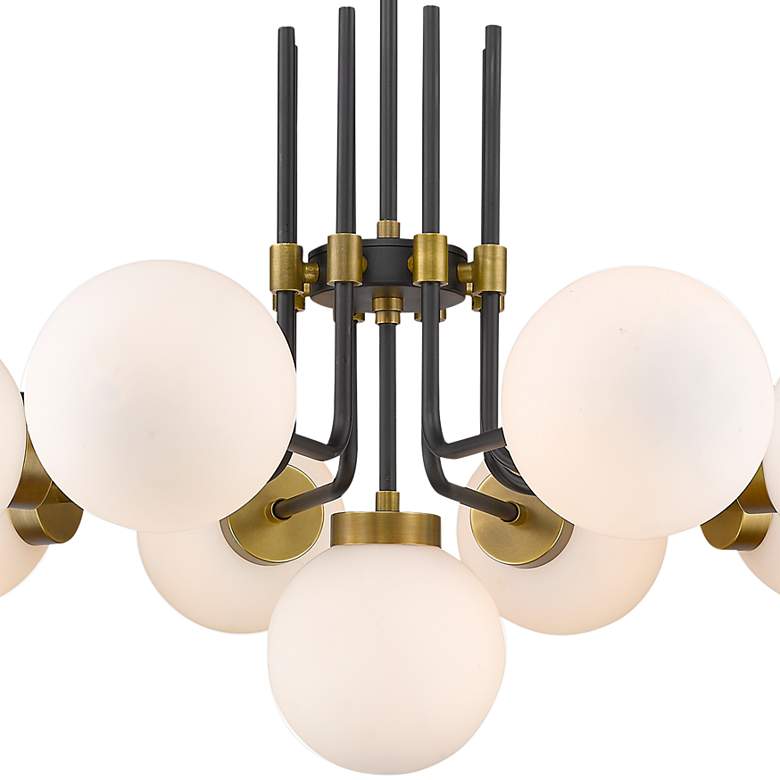 Image 3 Z-Lite Parsons 32" Wide 9-Light Black and Brass Modern Chandelier more views