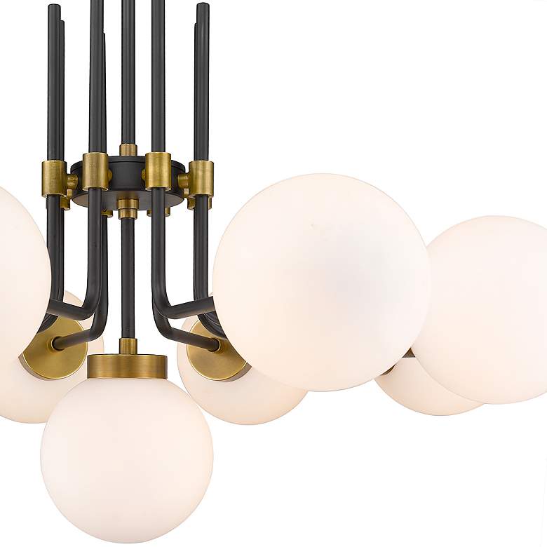 Image 5 Z-Lite Parsons 32" Wide 9-Light Black and Brass Modern Chandelier more views
