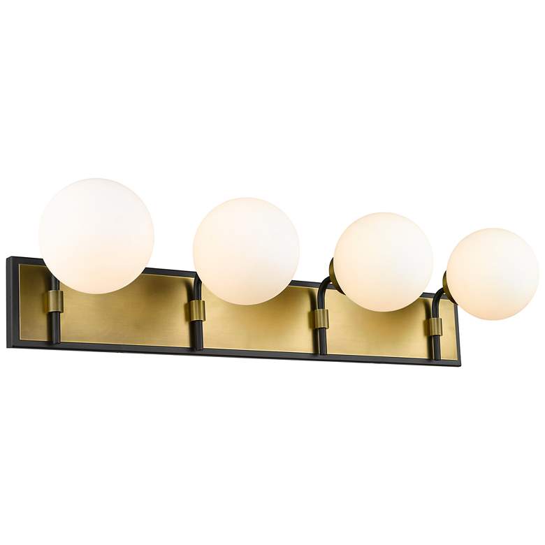 Image 1 Z-Lite Parsons 33 1/4" Wide Olde Brass 4-Light Bath Light