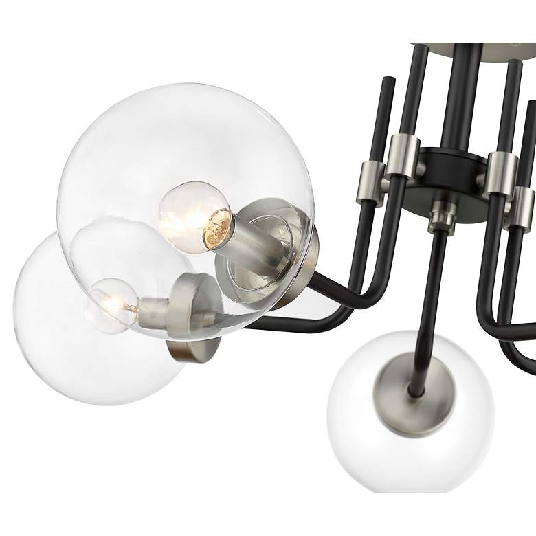 Image 6 Z-Lite Parsons 5 Light Semi Flush Mount in Matte Black + Brushed Nickel more views