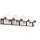Z-Lite Parsons 5 Light Vanity in Matte Black + Brushed Nickel