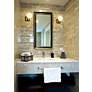 3_Z-Lite Parsons 7 3/4" High Matte Black and Brass Wall Sconce more views