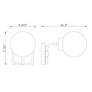 Z-Lite Parsons 7 3/4" High Matte Black and Brass Wall Sconce