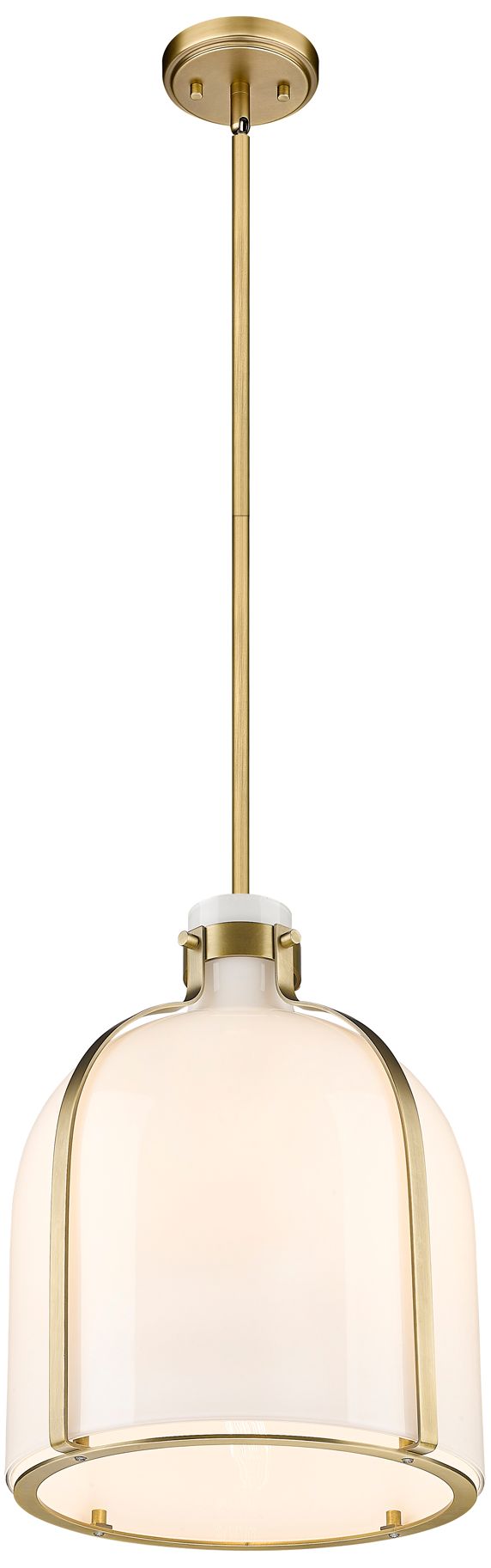 Image 5 Z-Lite Pearson 12 1/4" Wide Rubbed Brass Pendant Light more views