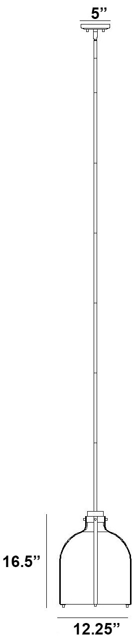 Z-Lite Pearson 12 1/4" Wide Rubbed Brass Pendant Light