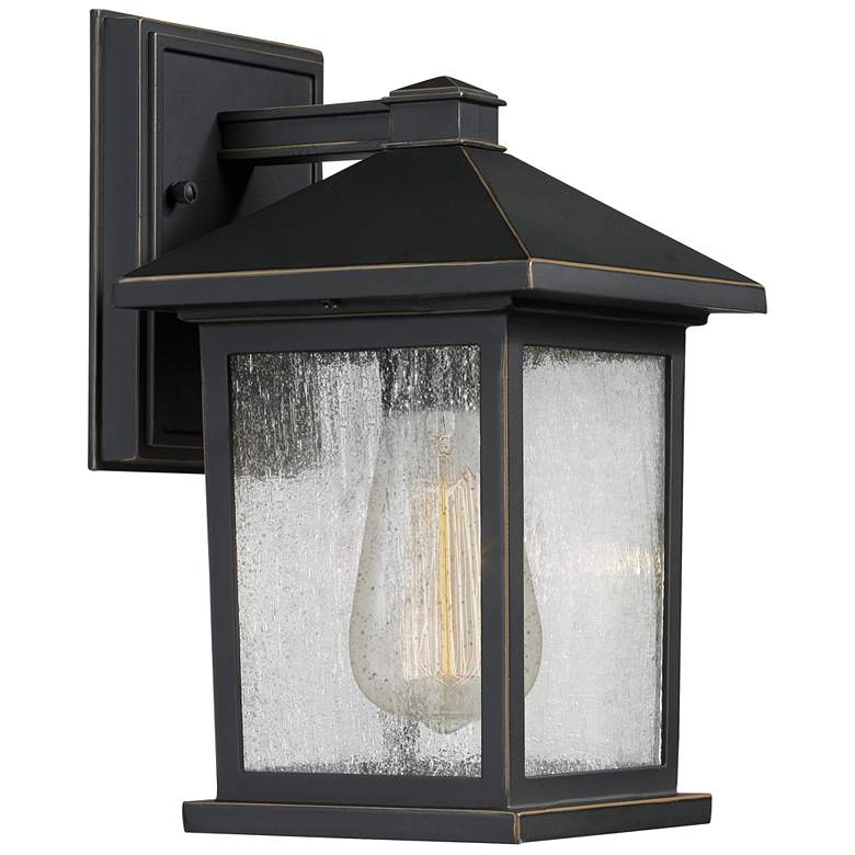 Image 1 Z-Lite Portland 1 Light Outdoor Wall Light in Oil Rubbed Bronze