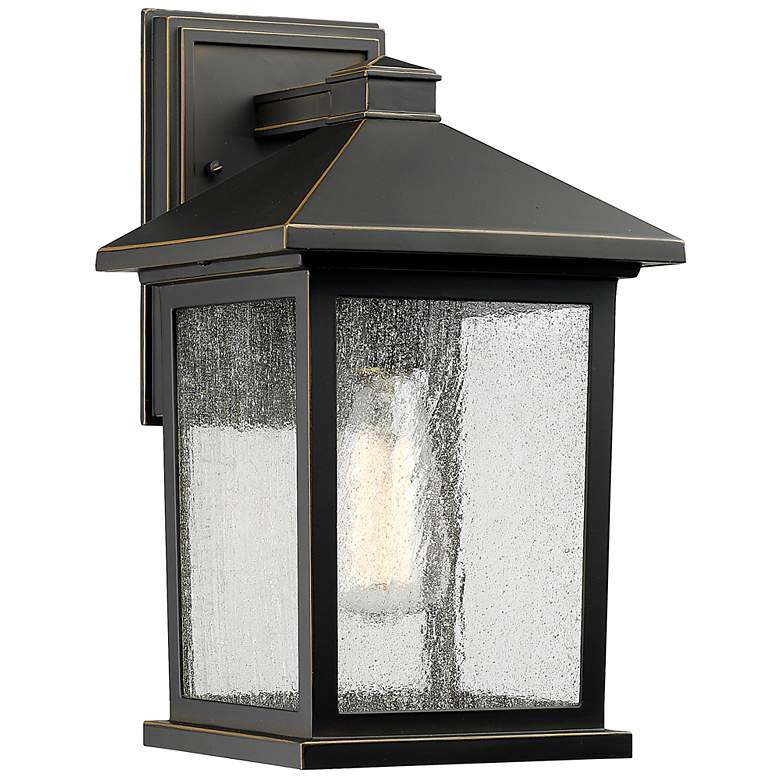 Image 1 Z-Lite Portland 1 Light Outdoor Wall Light in Oil Rubbed Bronze