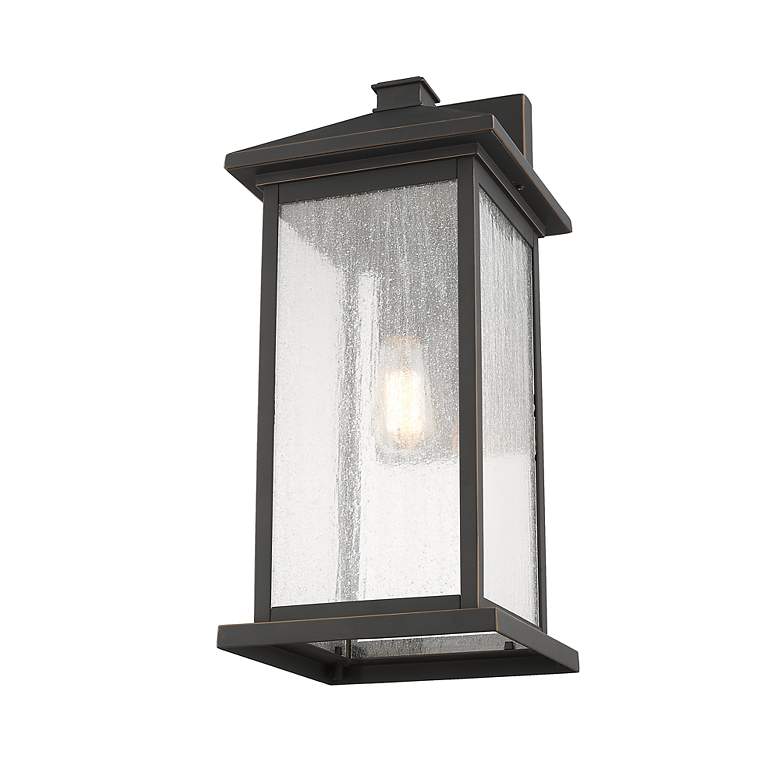 Image 4 Z-Lite Portland 1 Light Outdoor Wall Sconce in Oil Rubbed Bronze more views