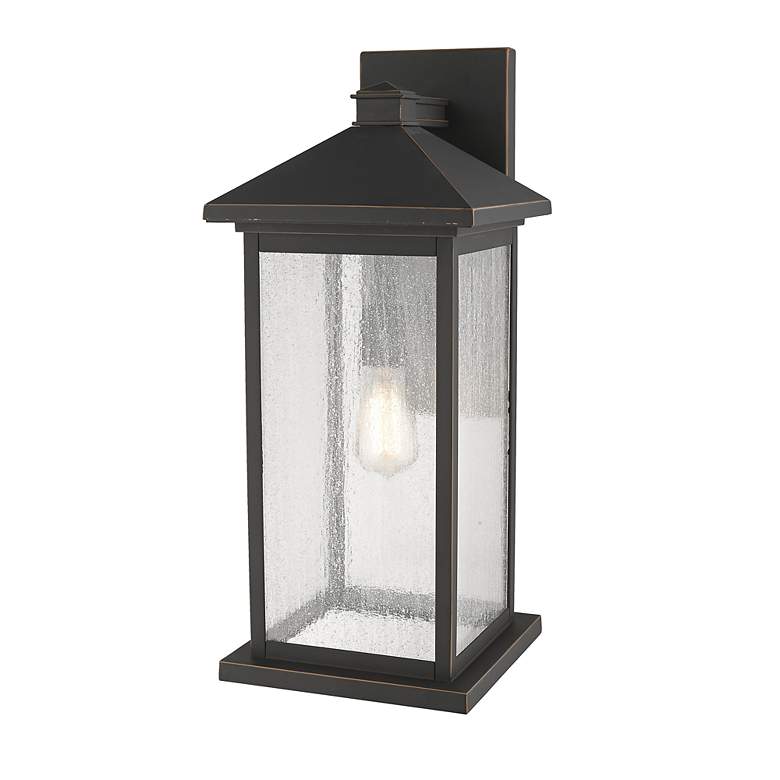 Image 5 Z-Lite Portland 1 Light Outdoor Wall Sconce in Oil Rubbed Bronze more views