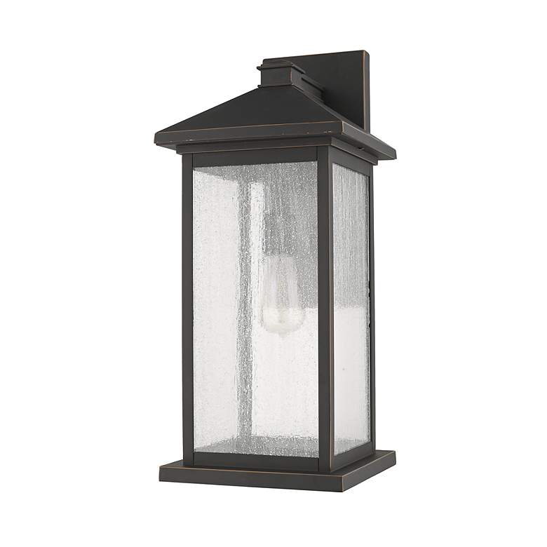 Image 7 Z-Lite Portland 1 Light Outdoor Wall Sconce in Oil Rubbed Bronze more views