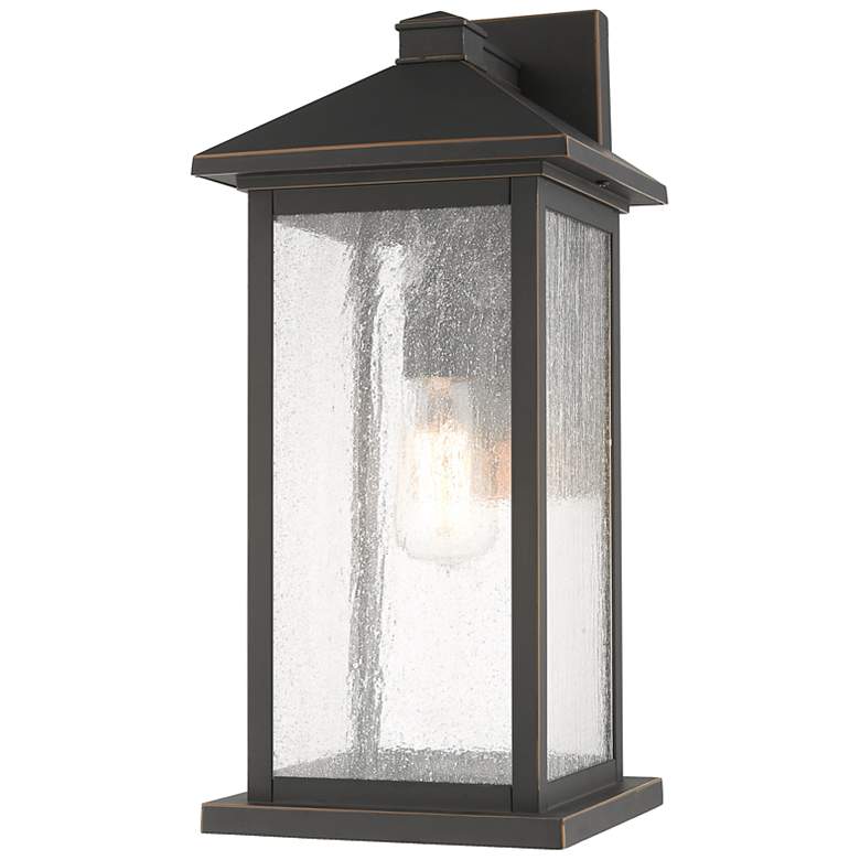 Image 1 Z-Lite Portland 1 Light Outdoor Wall Sconce in Oil Rubbed Bronze