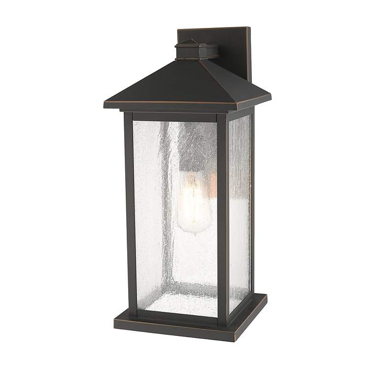 Image 5 Z-Lite Portland 1 Light Outdoor Wall Sconce in Oil Rubbed Bronze more views