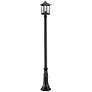 Z-Lite Portland 112 1/4" High Black Outdoor Post Light with Base