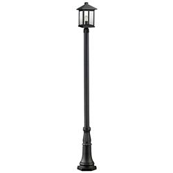 Z-Lite Portland 112 1/4" High Black Outdoor Post Light with Base