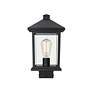 2_Z-Lite Portland 14 1/2" High Black Metal Outdoor Lantern Post Light more views