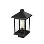 3_Z-Lite Portland 14 1/2" High Black Metal Outdoor Lantern Post Light more views