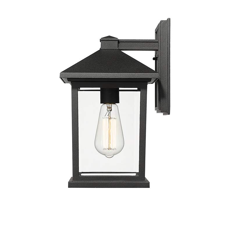 Image 5 Z-Lite Portland 14" High Black Traditional Outdoor Wall Light more views