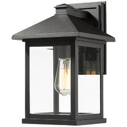 Z-Lite Portland 15 3/4" Black Finish Traditional Outdoor Wall Light