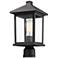 Z-Lite Portland 16" High Black Metal Outdoor Post Light