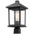 Z-Lite Portland 16" High Black Metal Outdoor Post Light