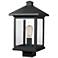 Z-Lite Portland 17" High Black Finish Outdoor Lantern Post Light