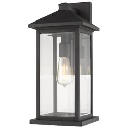 Z-Lite Portland 18" High Black Outdoor Wall Light