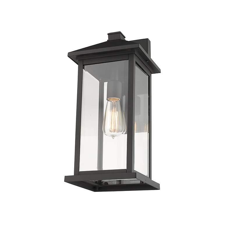 Image 5 Z-Lite Portland 18" High Black Outdoor Wall Light more views