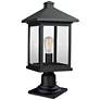 Z-Lite Portland 20 1/2" High Black Metal Outdoor Pier Mount Light