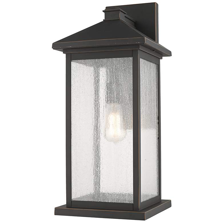 Image 1 Z-Lite Portland 22"H Oil-Rubbed Bronze Outdoor Wall Light