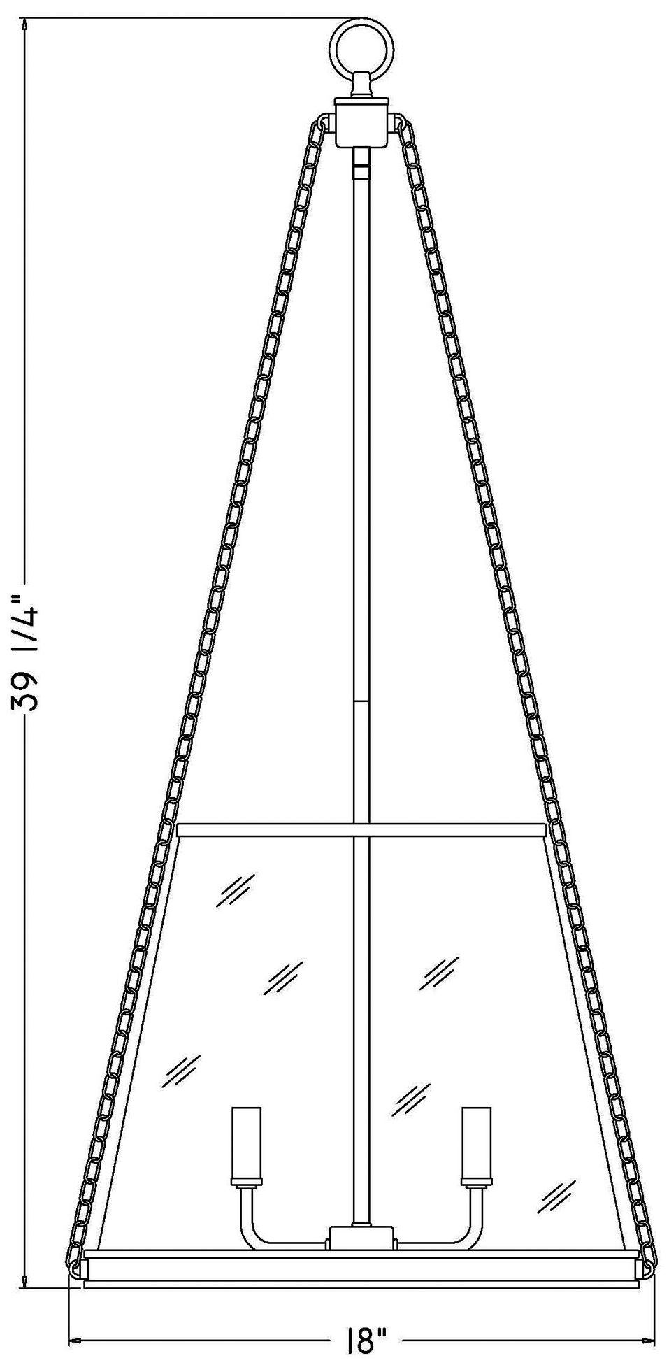 Z-Lite Prescott 18" Wide Rubbed Brass Metal 4-Light Cone Pendant