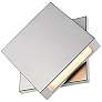 5_Z-Lite Quadrate 11 1/4" High Silver LED Outdoor Wall Light more views
