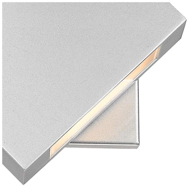 Image 3 Z-Lite Quadrate 9 1/4" High Silver Modern LED Outdoor Wall Light more views
