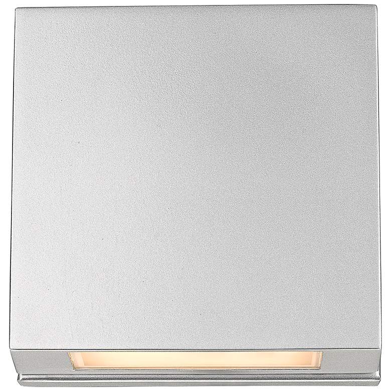 Image 7 Z-Lite Quadrate 9 1/4" High Silver Modern LED Outdoor Wall Light more views