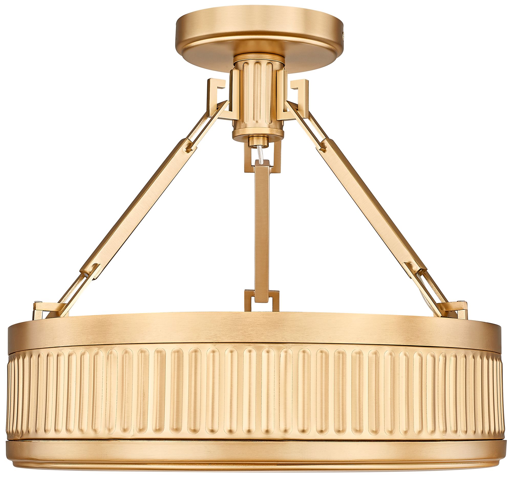 Image 3 Z-Lite Quinn LED-Integrated 18 inch Modern Gold 1 Light Semi Flush Mount more views