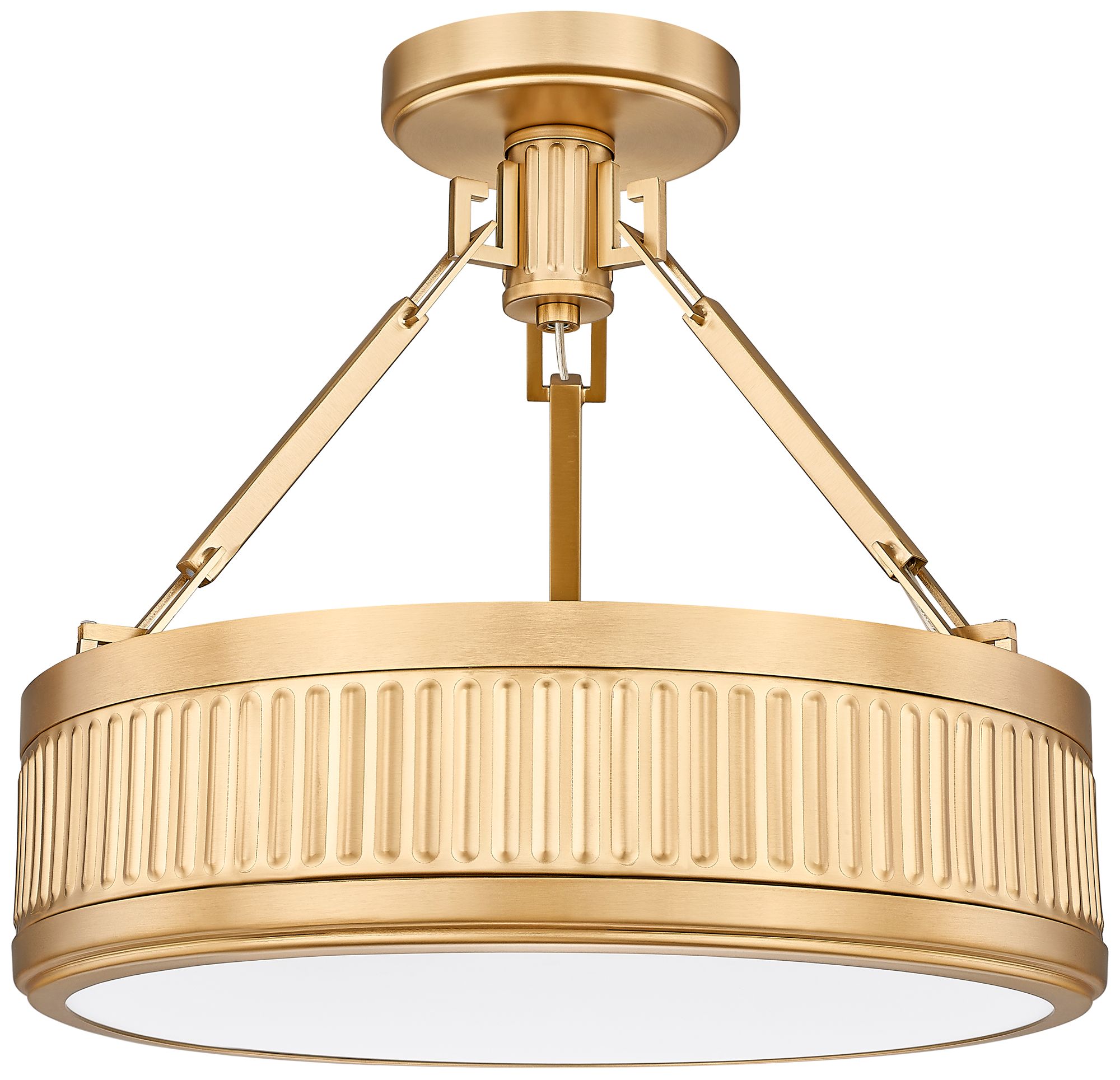 Image 6 Z-Lite Quinn LED-Integrated 18 inch Modern Gold 1 Light Semi Flush Mount more views
