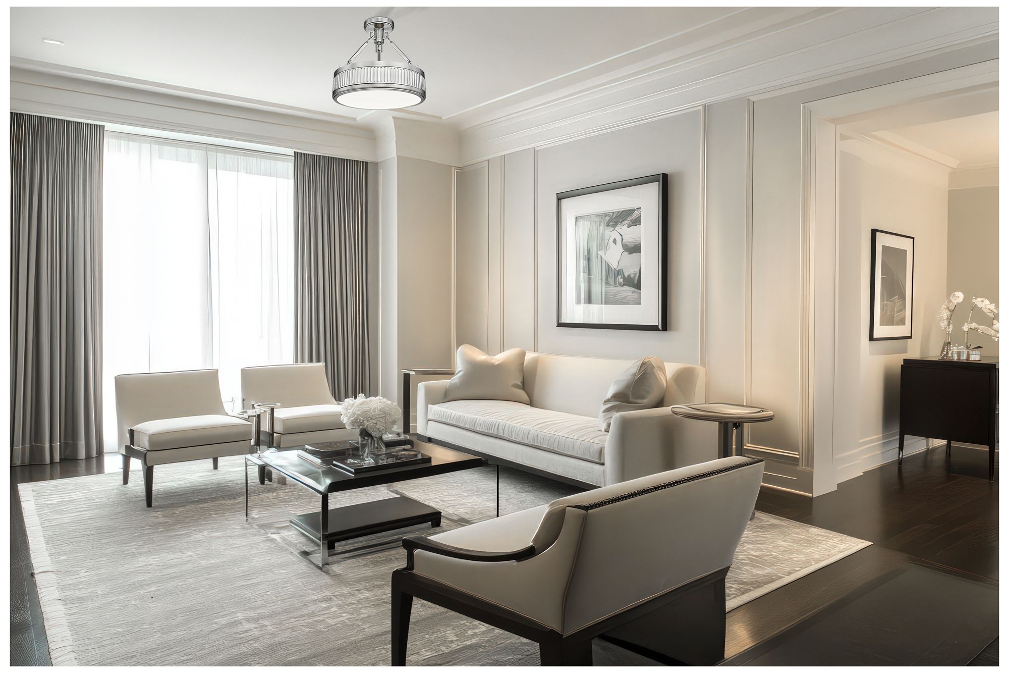 Image 7 Z-Lite Quinn LED-Integrated 18 inch Satin Nickel 1 Light Semi Flush Mount more views