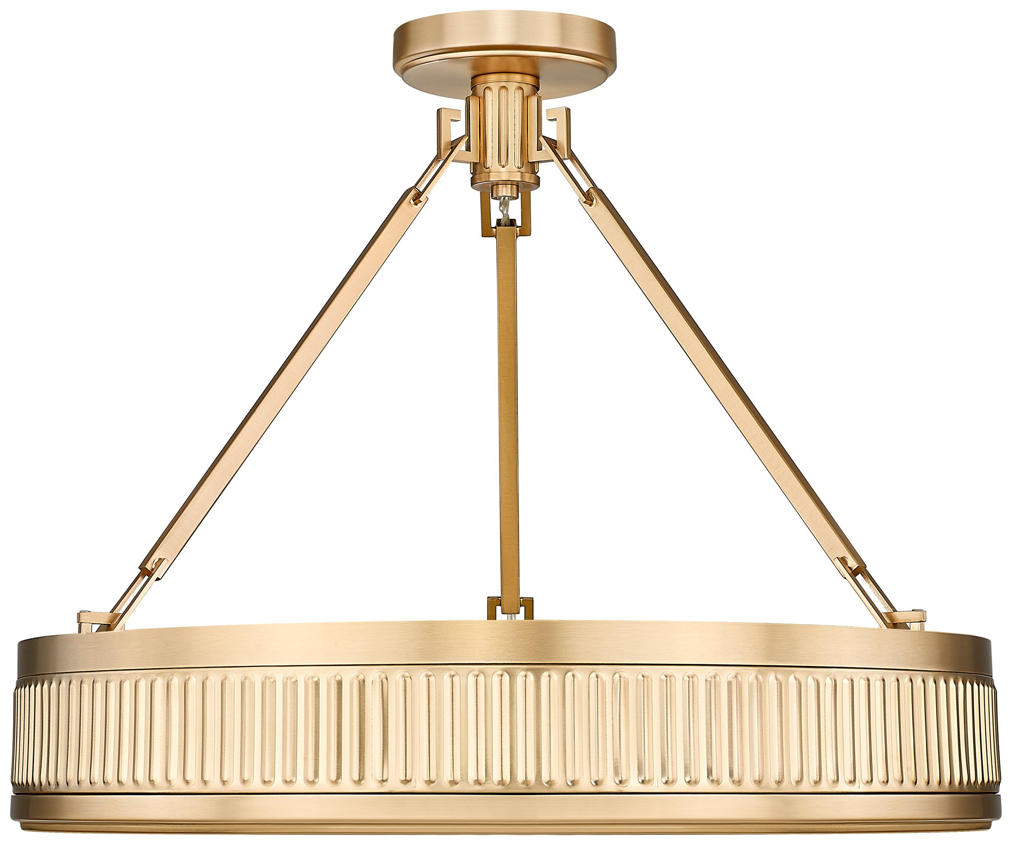 Image 3 Z-Lite Quinn LED-Integrated 26 inch Modern Gold 3 Light Semi Flush Mount more views