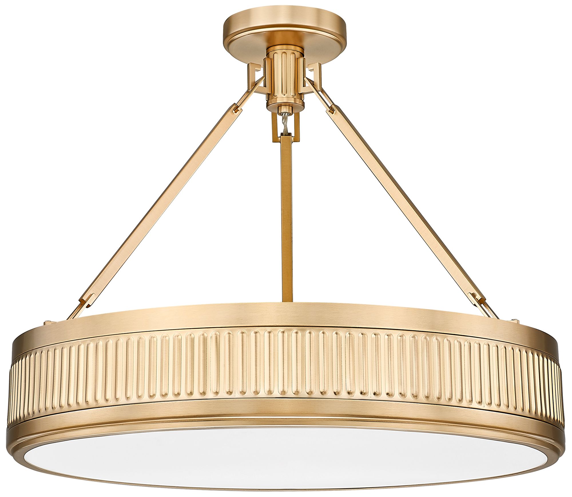Image 6 Z-Lite Quinn LED-Integrated 26 inch Modern Gold 3 Light Semi Flush Mount more views