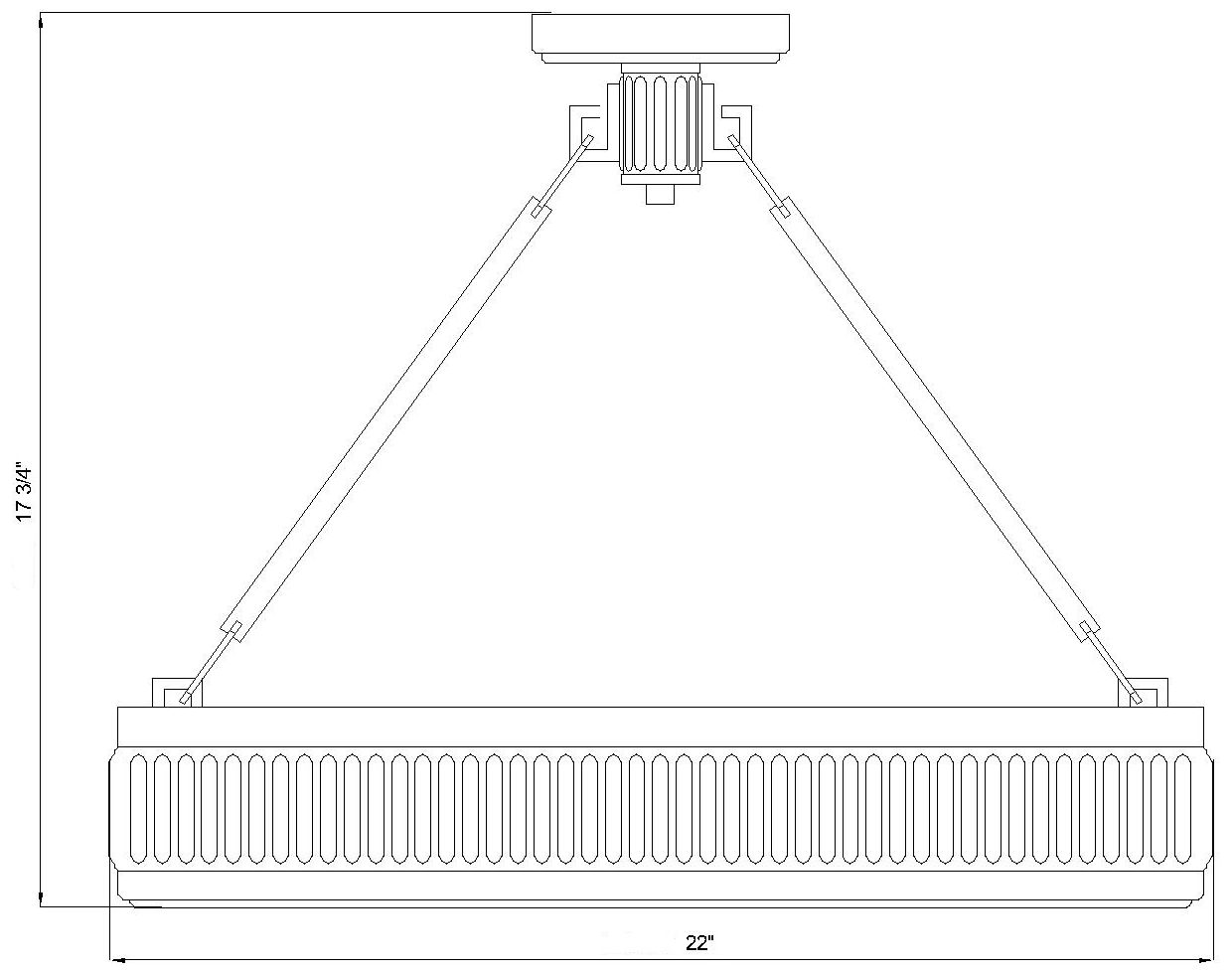 Z-Lite Quinn LED-Integrated 26 inch Modern Gold 3 Light Semi Flush Mount