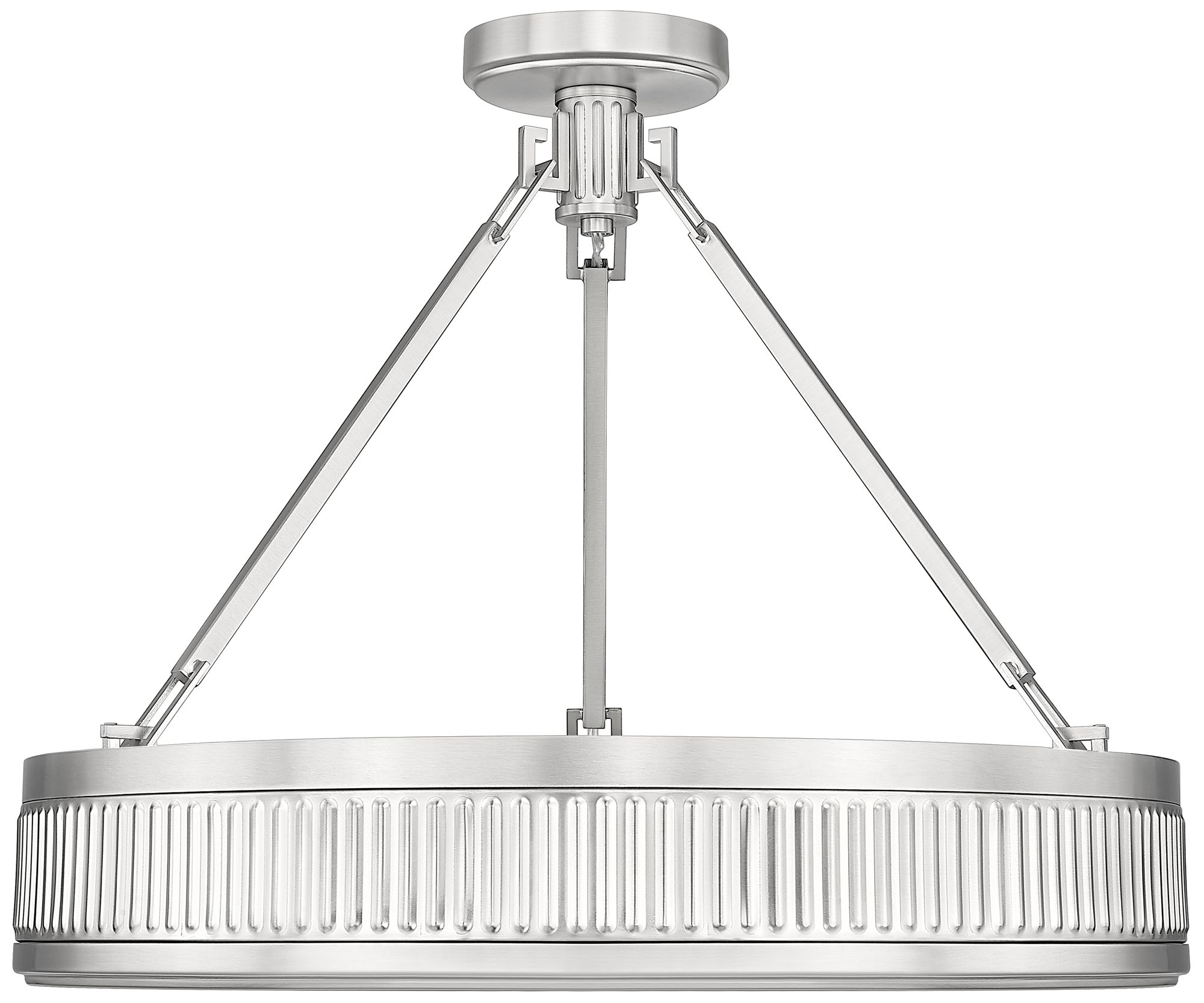 Image 2 Z-Lite Quinn LED-Integrated 26 inch Satin Nickel 3 Light Semi Flush Mount more views