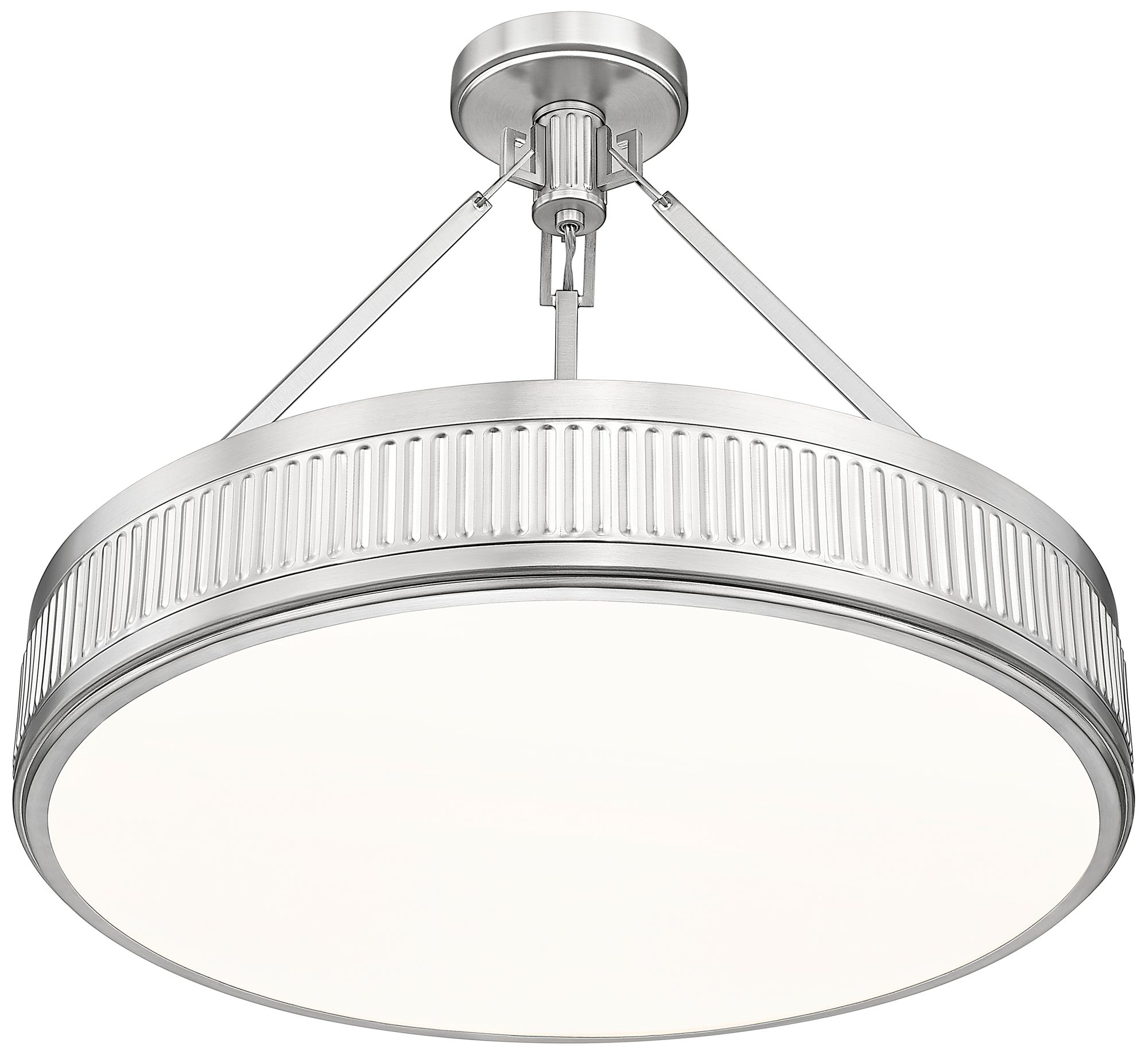 Image 3 Z-Lite Quinn LED-Integrated 26 inch Satin Nickel 3 Light Semi Flush Mount more views