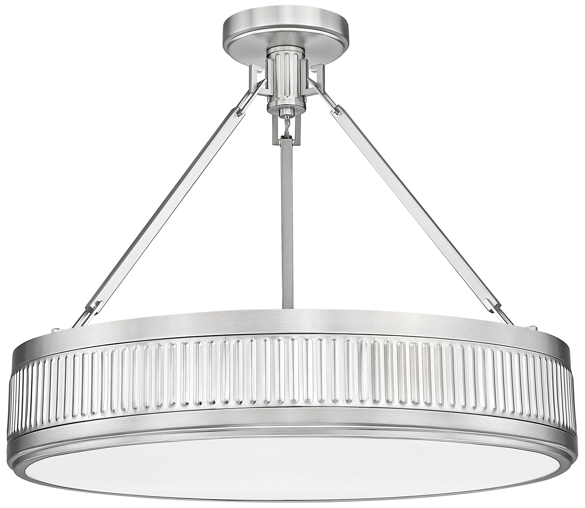 Image 5 Z-Lite Quinn LED-Integrated 26 inch Satin Nickel 3 Light Semi Flush Mount more views