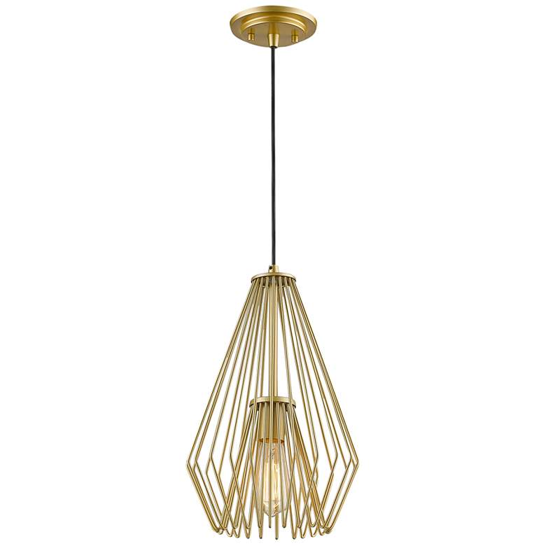 Image 2 Z-Lite Quintus 9 1/4 inch Wide Metallic Gold Modern Mini Pendant Light