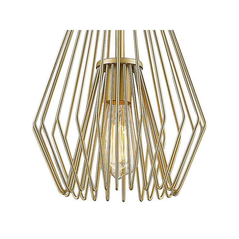 Image 3 Z-Lite Quintus 9 1/4 inch Wide Metallic Gold Modern Mini Pendant Light more views