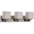 Z-Lite Quube 24" Wide 3-Light Chrome and Matte Opal Vanity Bath Light