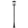 2_Z-Lite Rainer 118 1/4"H Black Outdoor Post Light with Base